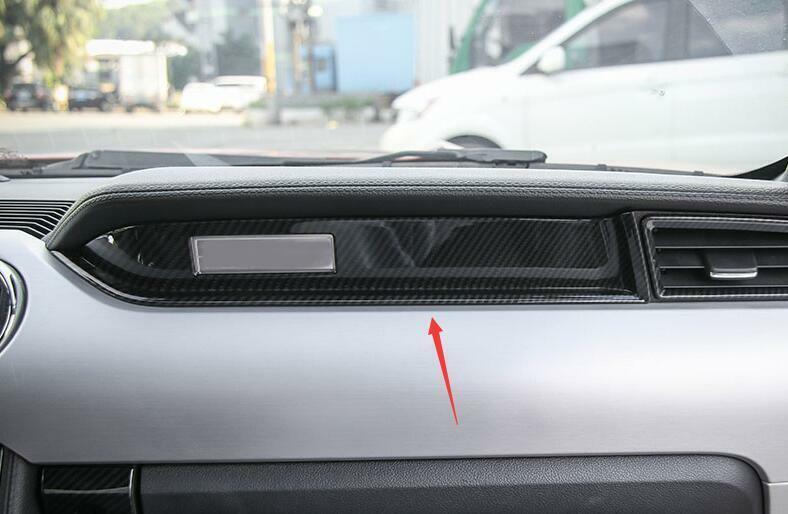 for Ford for Mustang 2015-2022 Carbon Fiber Console for Co -Pilot Strip Cover Trim 1PCS