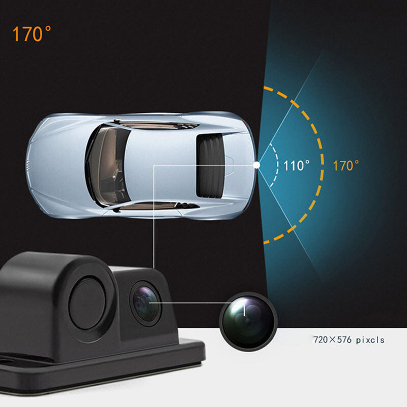 2 in 1 Car Reverse Video Parking Sensor Radar with HD Reversing Rear View Camera v