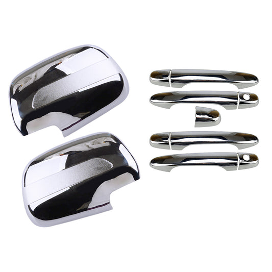 for CHRome Mirror Covers + Door Handle Covers Fit For Tacoma 2005-2011 v