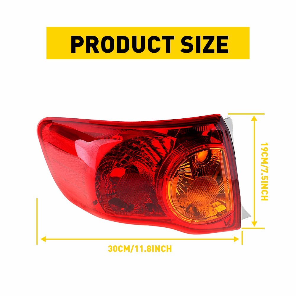 Applicable to 09 - 10 for Corolla driver side left tail light brake light outer assembly B- v