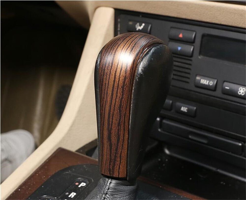 Pine Grain ABS Gear Shift Knob Trim for BMW X3 06-10 X5 2004-06 5 Series 96-2007