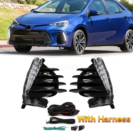 For 2017 2018 2019 Toyot@a for Corolla SE XSE LED DRL Fog Daytime Running Light Lamp n
