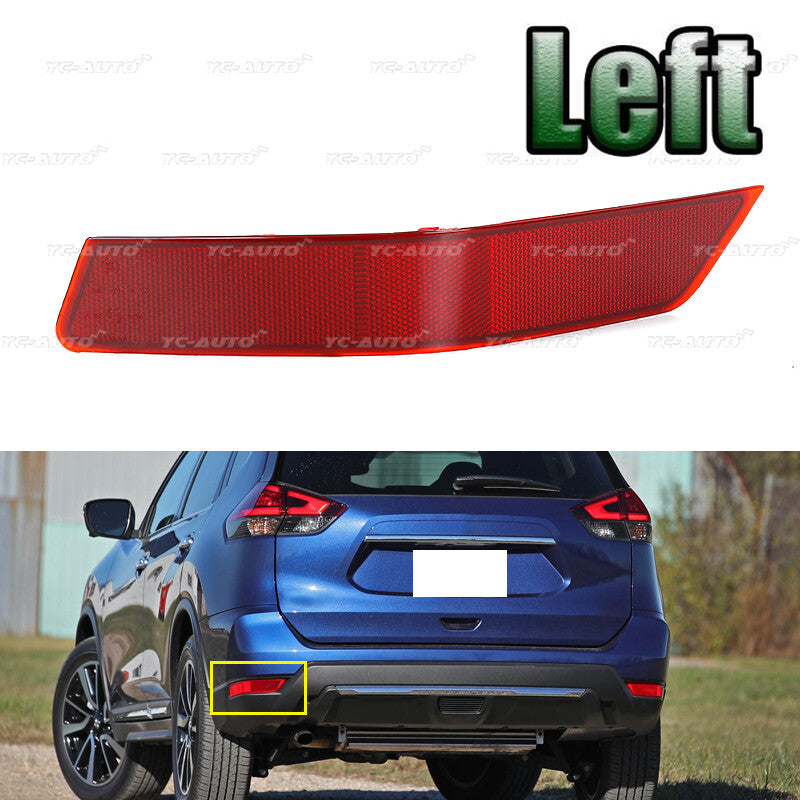 Left for Nissan Rogue 2017-2020 Rear Bumper Marker Light Reflector lamp