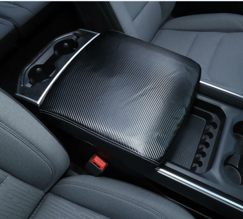 For 2018-2021 for Dodge for RAM 1500 Carbon Center Armrest Box PU Leather Cushion v