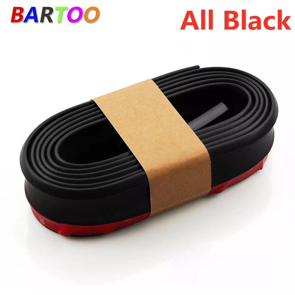 Rubber Lip Skirt Protector Front Bumper Splitter Chin Spoiler Body Kit Trim Q