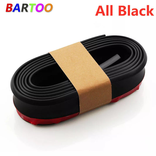 Rubber Lip Skirt Protector Front Bumper Splitter Chin Spoiler Body Kit Trim Q