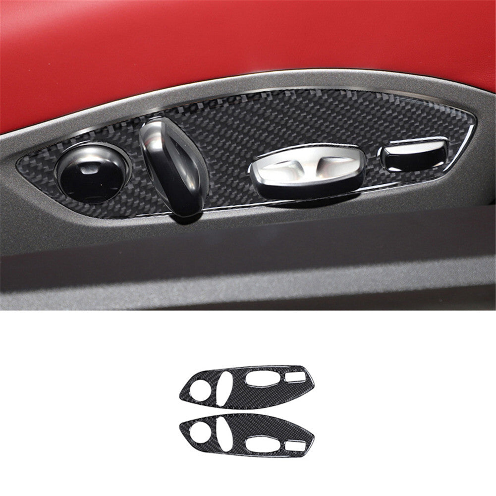Red CD Radio A/C Button Frame Cover Trim Carbon Fiber For 370Z 2009-2020 v