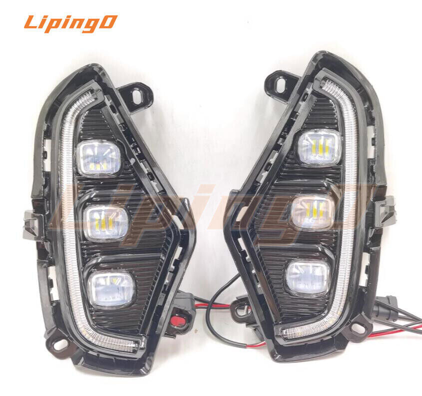 For RAV4 19-24 Pair Fog light LED Daytime Running light Assembly DRL B n