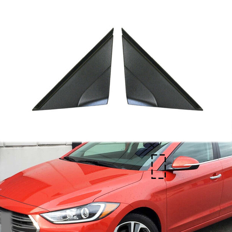 2-piece window mirror mudguard corner molding triangular decoration for modern for Elantra 2017-20