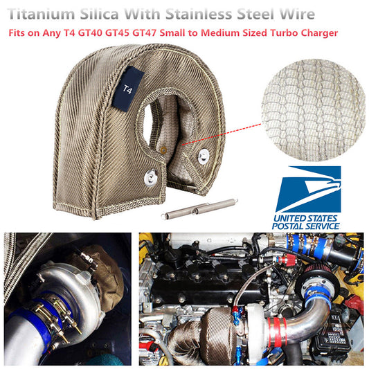T4 Titanium Silica Stainless Steel Wire Turbo Blanket Shield Barrier Turbocharge Q