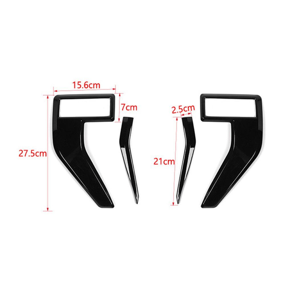 for Ford F150 2021-2023 Side Fender Badge Emblem Air Vent Panel Trim ABS Black¡Á4