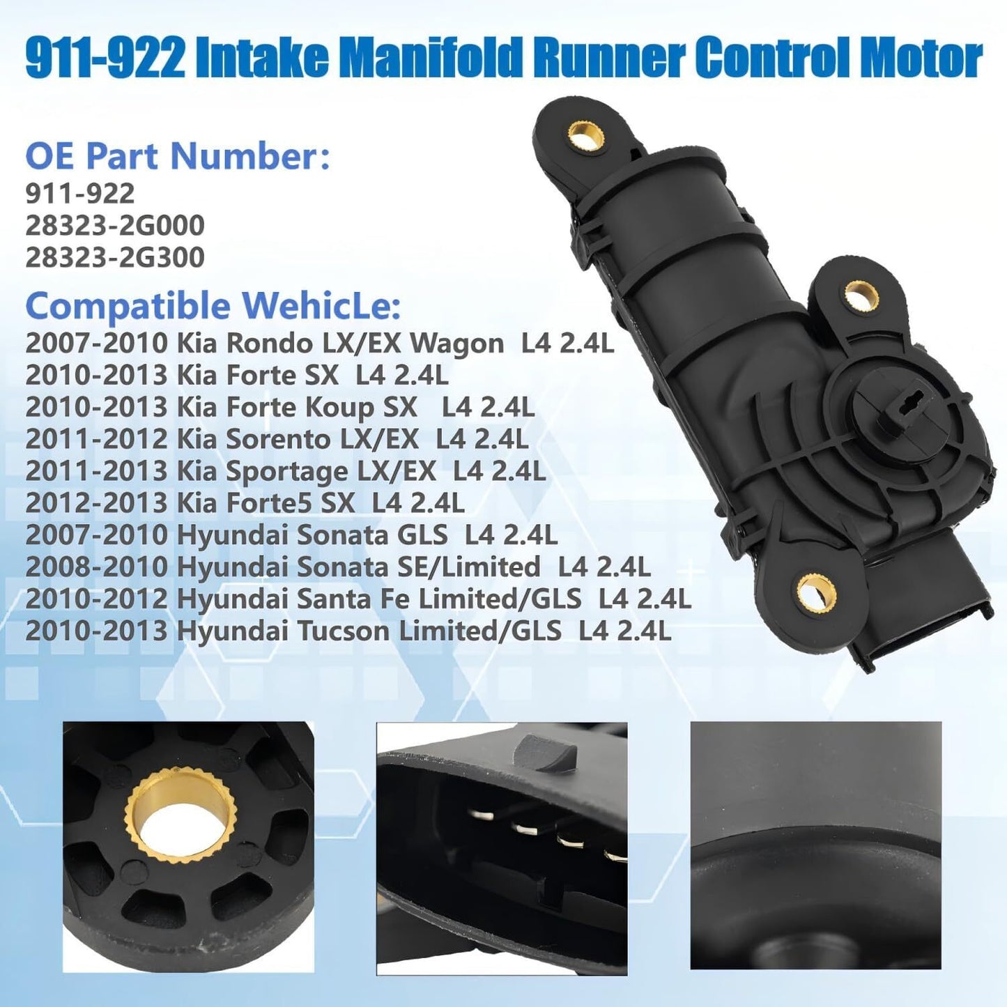 For 911-922 Engine Intake Manifold Runner Control Motor n