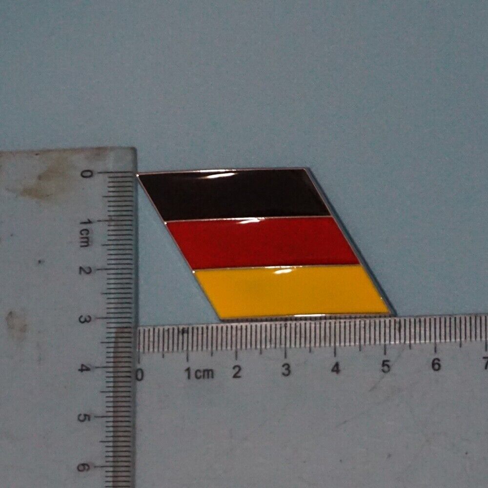 2x Germany Flag Glossy Metal Sticker Emblem Badge Decal Car Luxury V6 Motors AWD