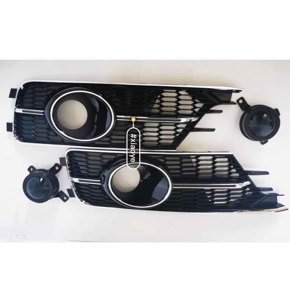 2X Fog Light Grill Front Lower Grille Cover W/ACC Fit for Audi A6 S6 2016-2018