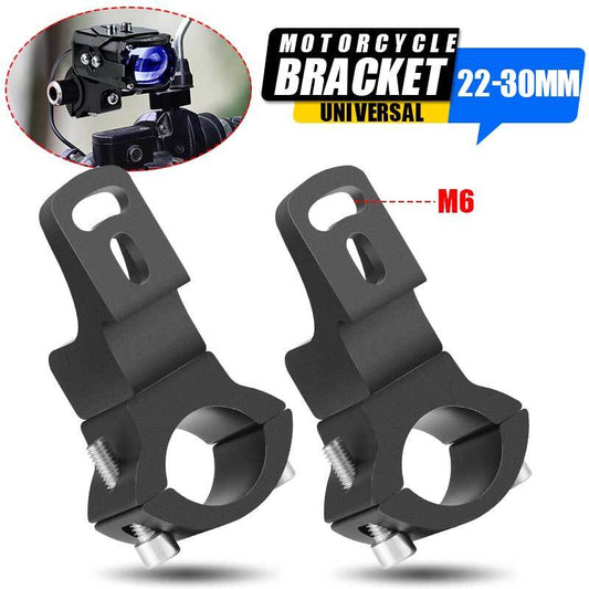 2X 22-30mm LED Fog Spot Light Headlight Mount Bracket Clamp Motorcycle Holder