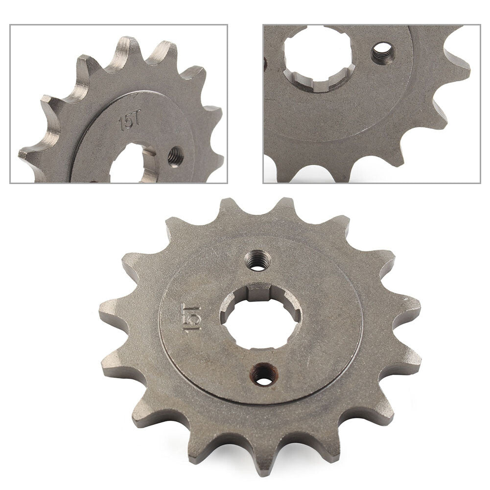 Chain Front Sprocket Cog Fit 125cc-250cc Dirt Pit Bike ATV Go Kart 520-15T 20MM Q