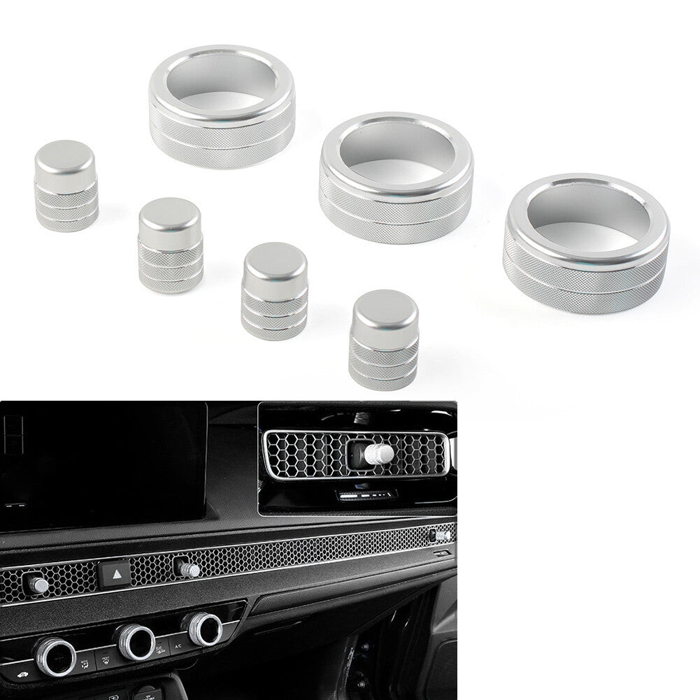 For CRV 2023-2024 Switch Knob Ring Cover Trim for Honda for Civic 11th 2022+ Silver