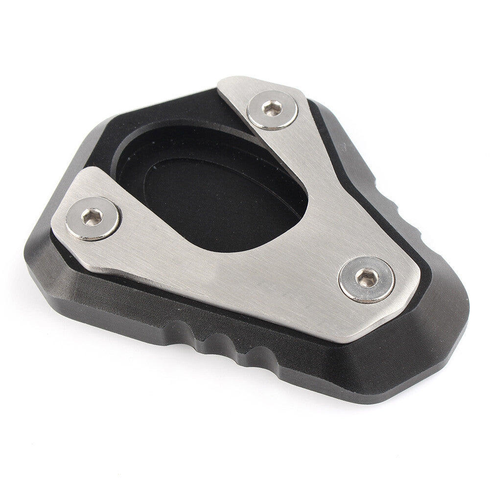 Fit for Kawasaki Z650 2017-2018 Aluminum Side Kick Stand Extension Plate Pad Black Q
