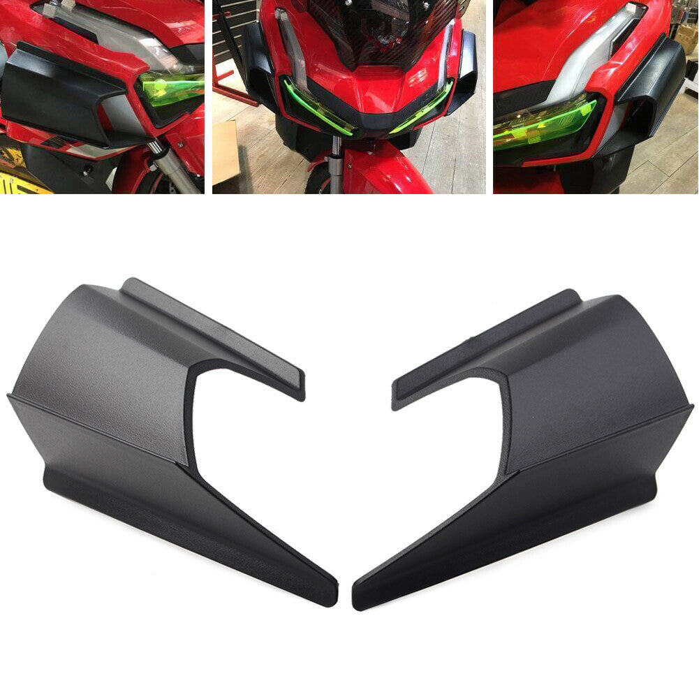 Side Winglet Wind Fin Spoiler Front Fairing Cover for Honda ADV150 19-20 Black