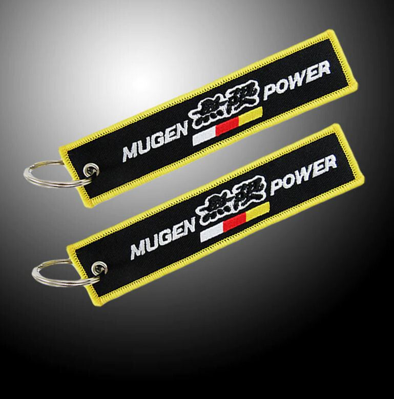 Car keychain key ring nylon lanyard tag black for Mugen universal new product