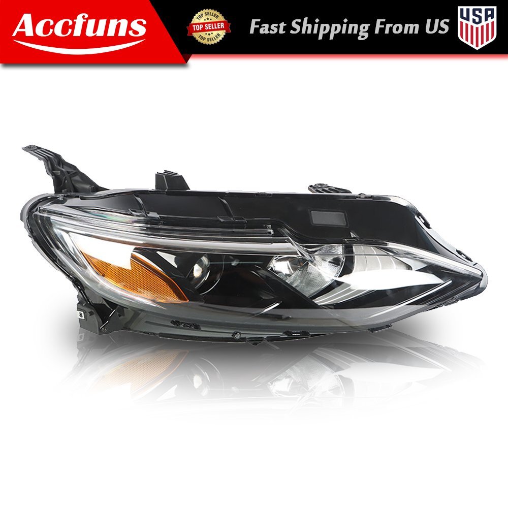 2019 Malibu passenger/right halogen chrome transparent headlight - n