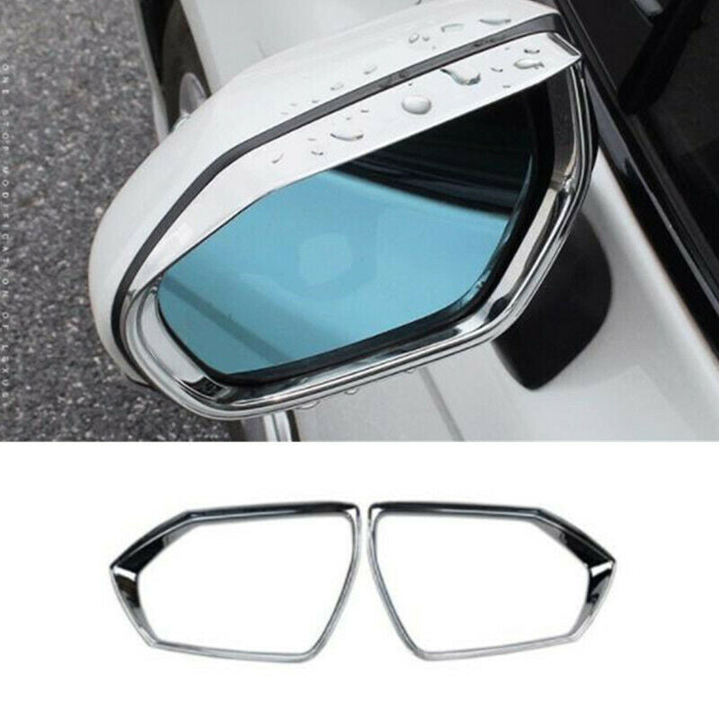 Chrome Door Side Mirror Rain Eyebrow Frame Covers for Hyundai for Elantra 2021-2023