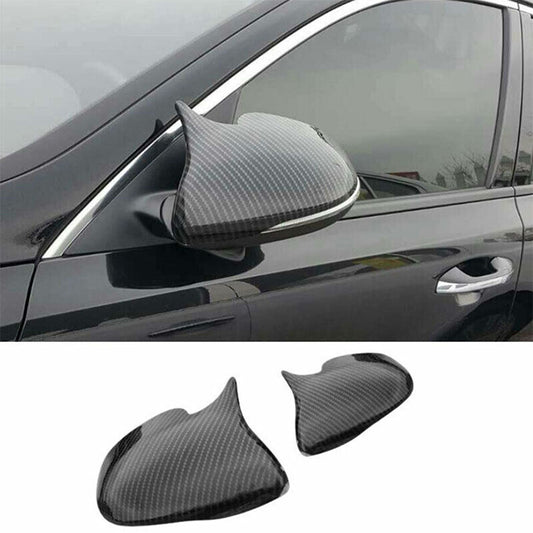 Carbon Fiber OX Horn Rear View Side Door Mirror Cap Cover for Kia Optima 2016-20