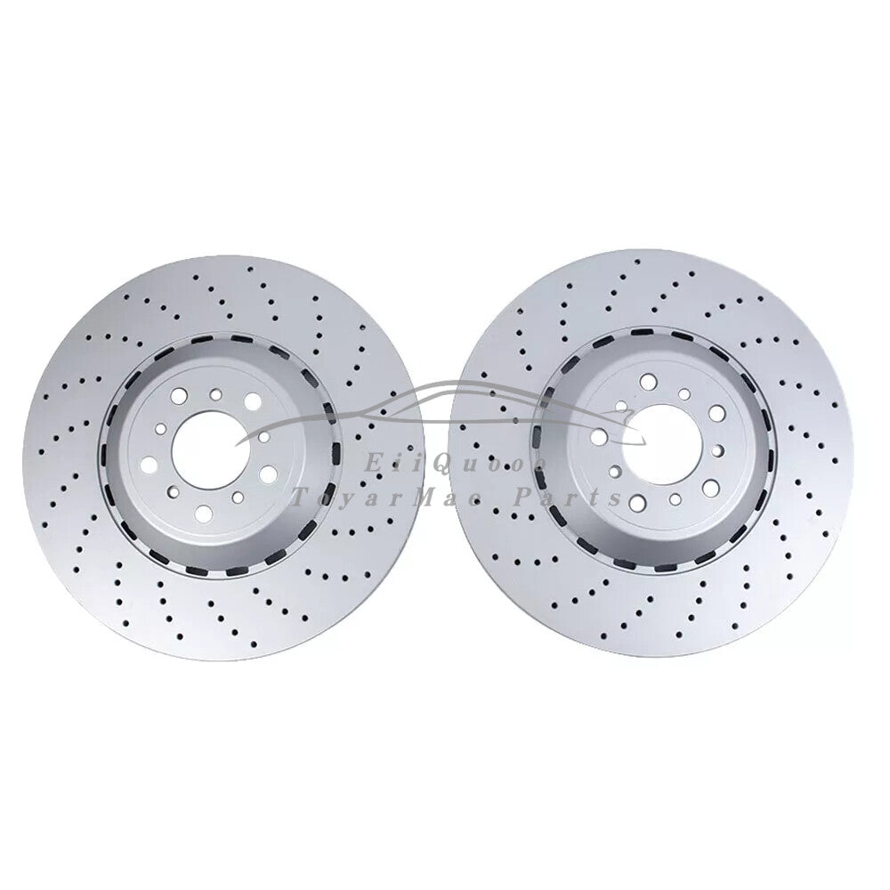 New 2x for BMW M5 F10 M6 FRONT PAIR DRILLED BRAKE DISC 400mm DIAMETER