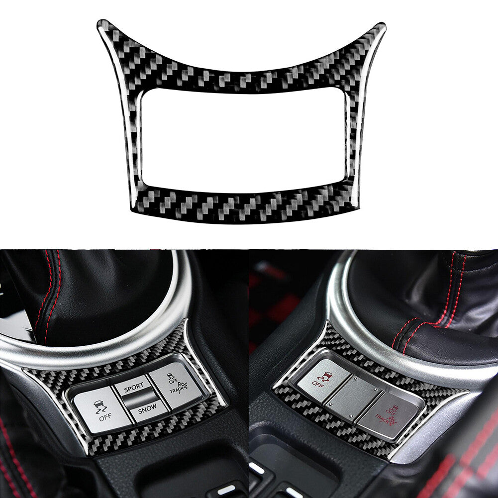 Carbon Fiber Gear Shift Switch Button Trim Cover for Subaru BRZ 86 2017-2019