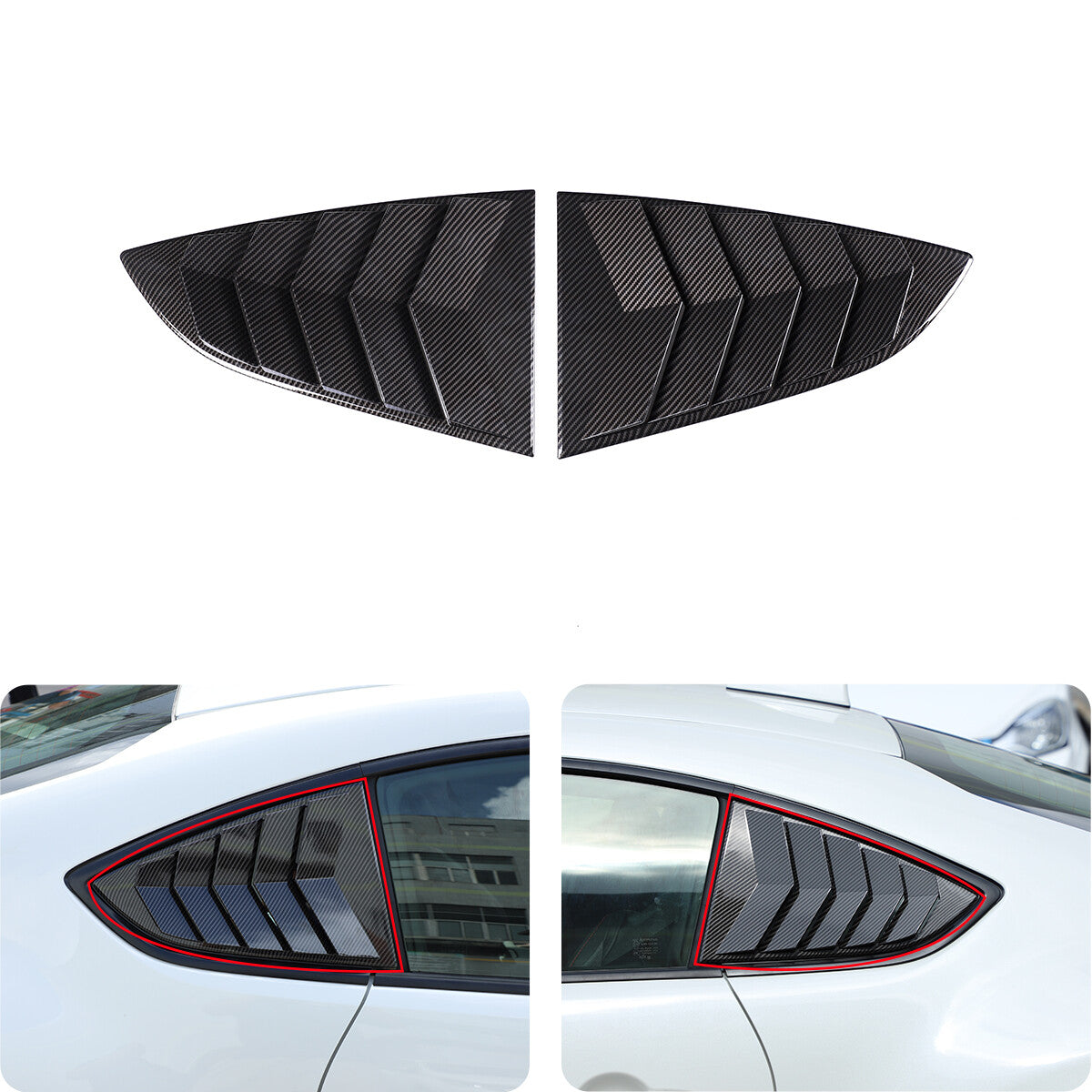 Smooth black front and rear badge ring cover decoration suitable for Maverick 2022- v