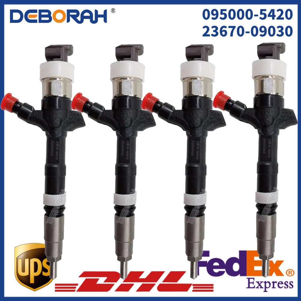 4x Common Rail Fuel Injector 095000-5420 23670-09030 for Toyota Avensis for Corolla