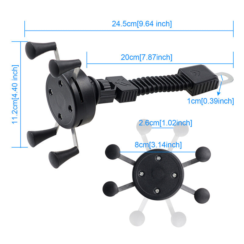 Motorcycle, scooter, phone holder, bicycle GPS navigation holder, anti-slip - n