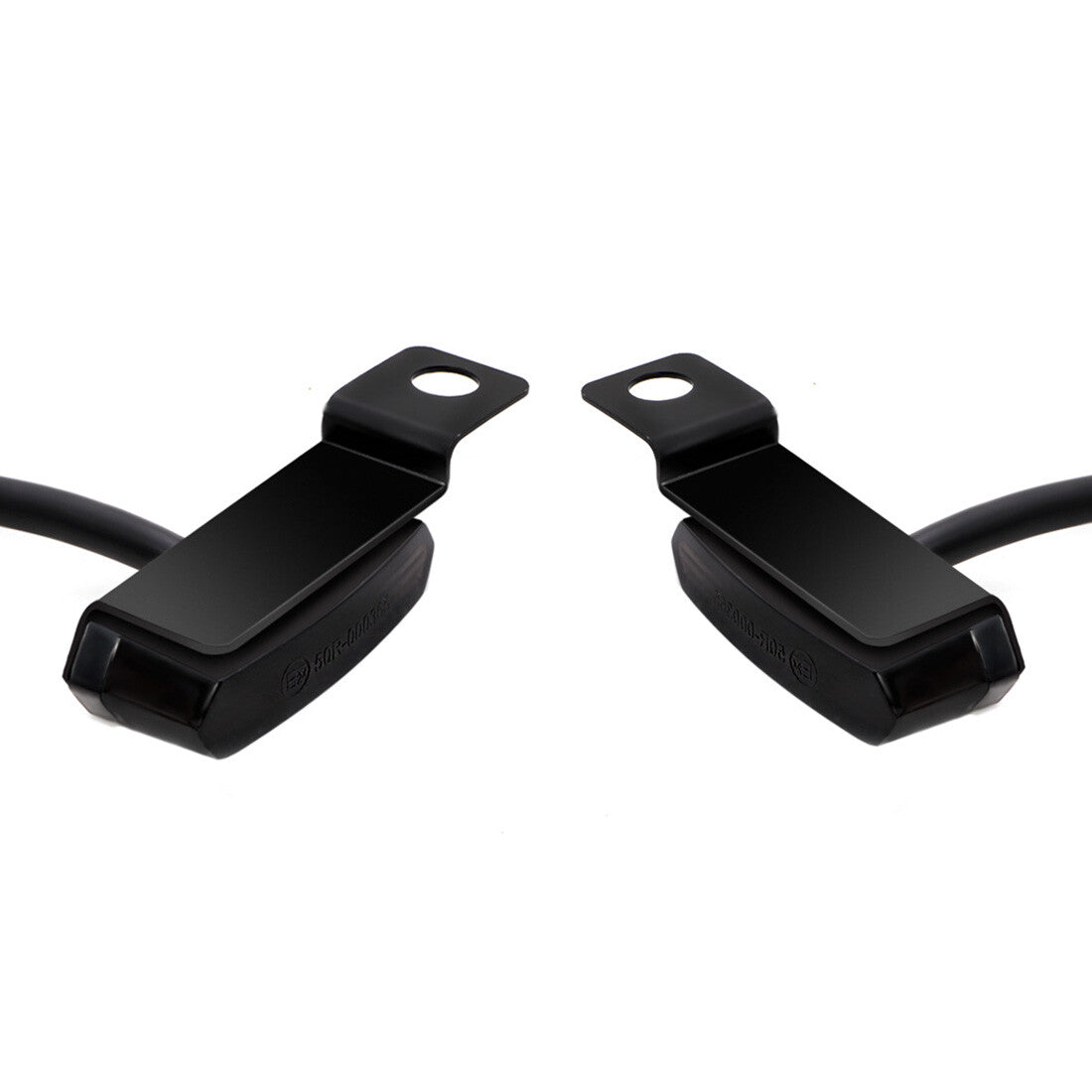 12V Black for Mini LED Brake Clutch Lever Mount Flowing Water Turn Signal Light Q