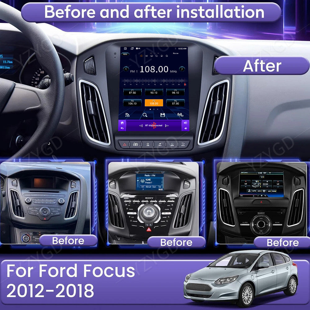 9.7 CarPlay Android Car Radio GPS Navi for Ford Focus 2012-2018 Stereo Screen