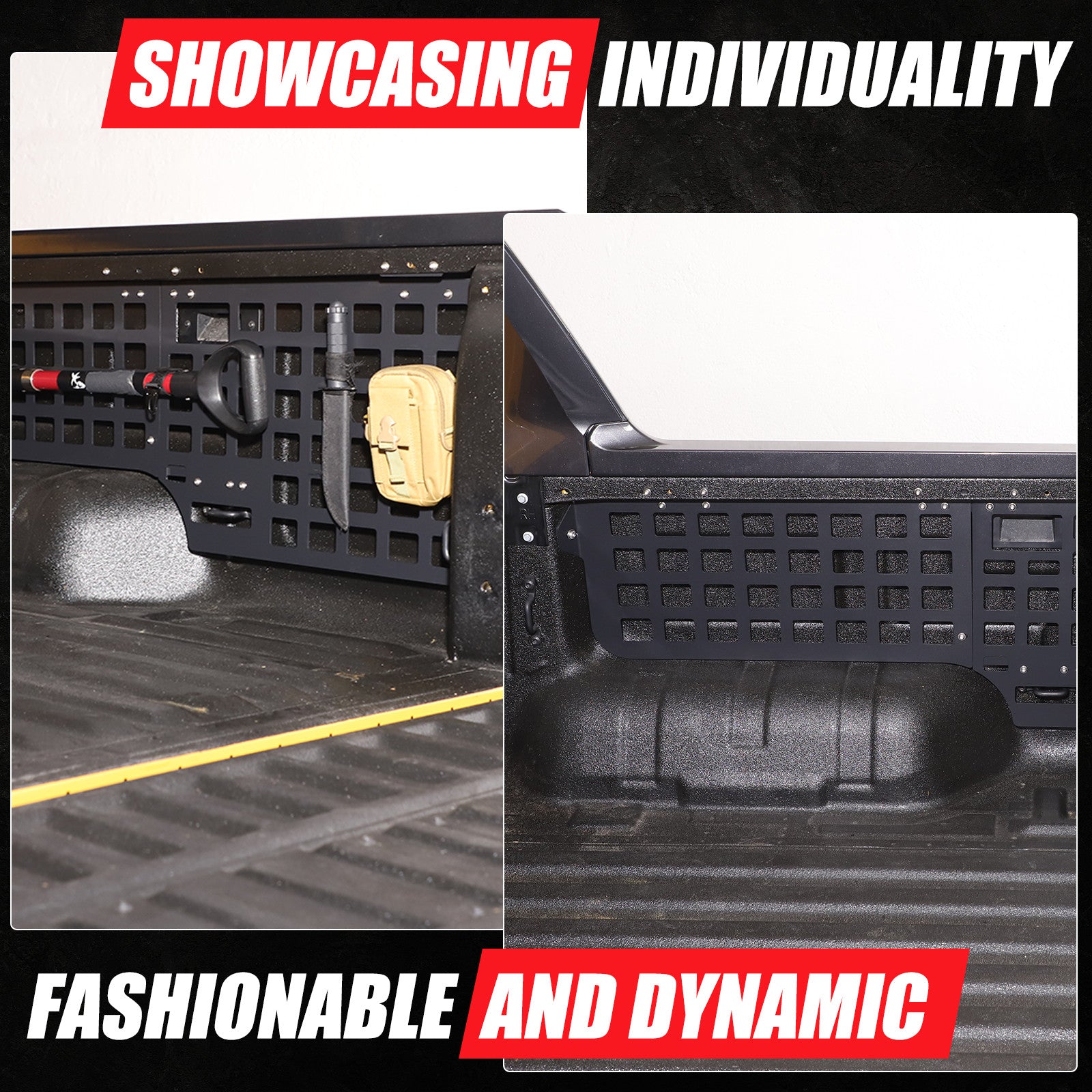Full-length side panel bed system with cargo storage (L&R) suitable for 2024-25 Ranger. n