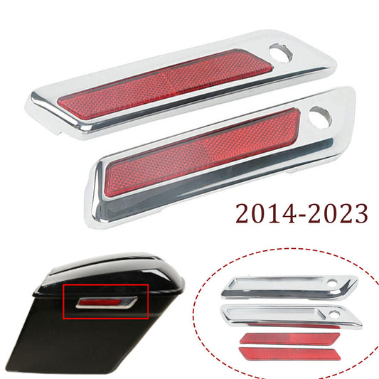 Chrome saddlebag hinged latch cover for Harley Touring Road Street Glide 2014-up- n