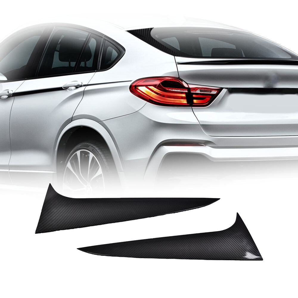 Fits for X4 G02 19-21 2pcs rear window boiler side wing cover black set - v