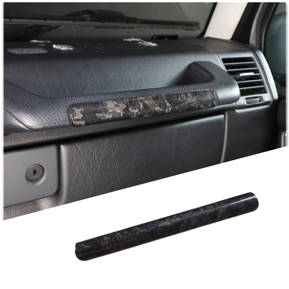 Forged carbon fiber Copilot handle panel trim for G-Class W463 G500 2007-18 n