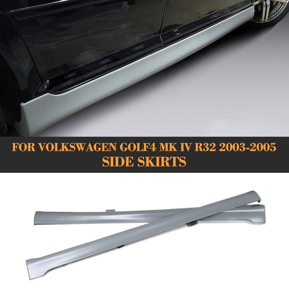 Unpainted PU Side Skirt Extension Lip Spoiler for VW for Golf 4 MK4 MK IV R32 03-05