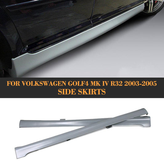Unpainted PU Side Skirt Extension Lip Spoiler for VW for Golf 4 MK4 MK IV R32 03-05