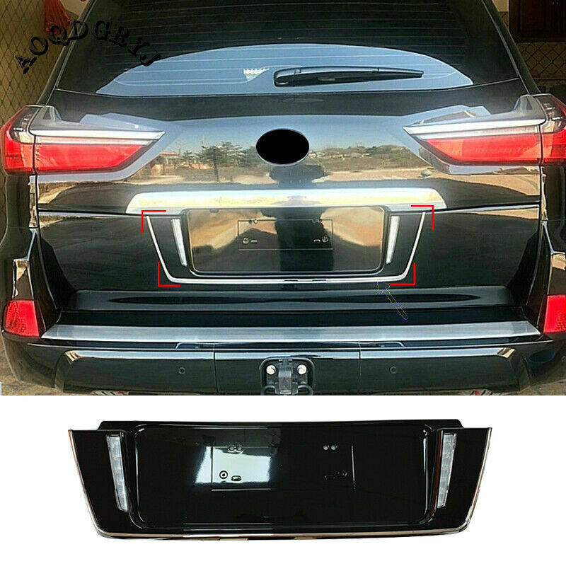 Black Body Super Sports TRD Style License Plate Cover for LEXUS LX570 2016-2021