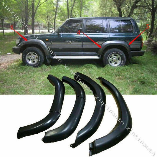 6X for Toyota for Land Cruiser 80 1991-1997 ABS Fender Flares Wheel Arches Wide body