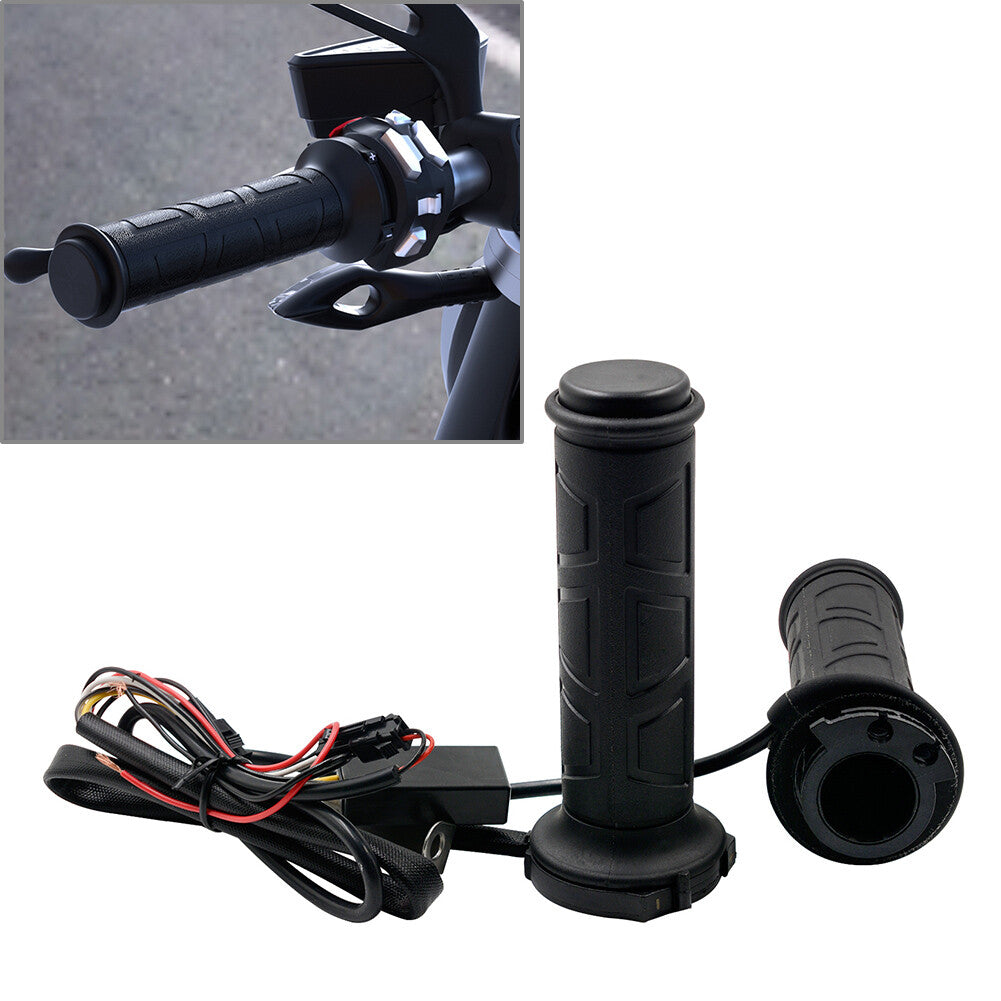 22MM 7/8'' Motorcycle Electric Hot Heated Warm Hand Grips Handlebar Adjustable Q