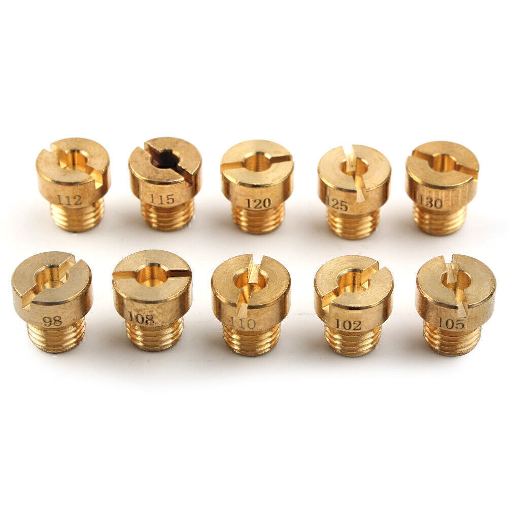 Carburetor Main Jets Kit Fit Dellorto PHBG SHA 6mm #98-130 10Pcs Motorcycle Q