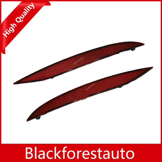 Pair Rear Bumper Reflex Reflector Light for Tesla Model X 2016-21 Left+Right Red Q