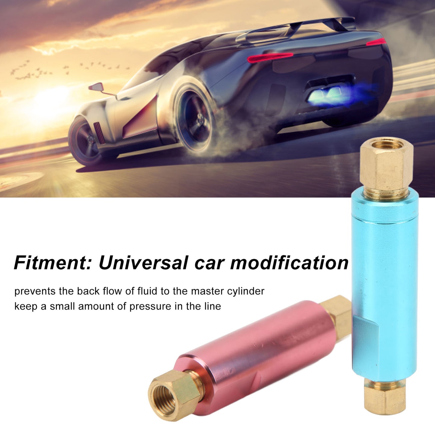Hot 2pcs Residual Valve Metal Residual Brake Pressure Check Valve Part For Race