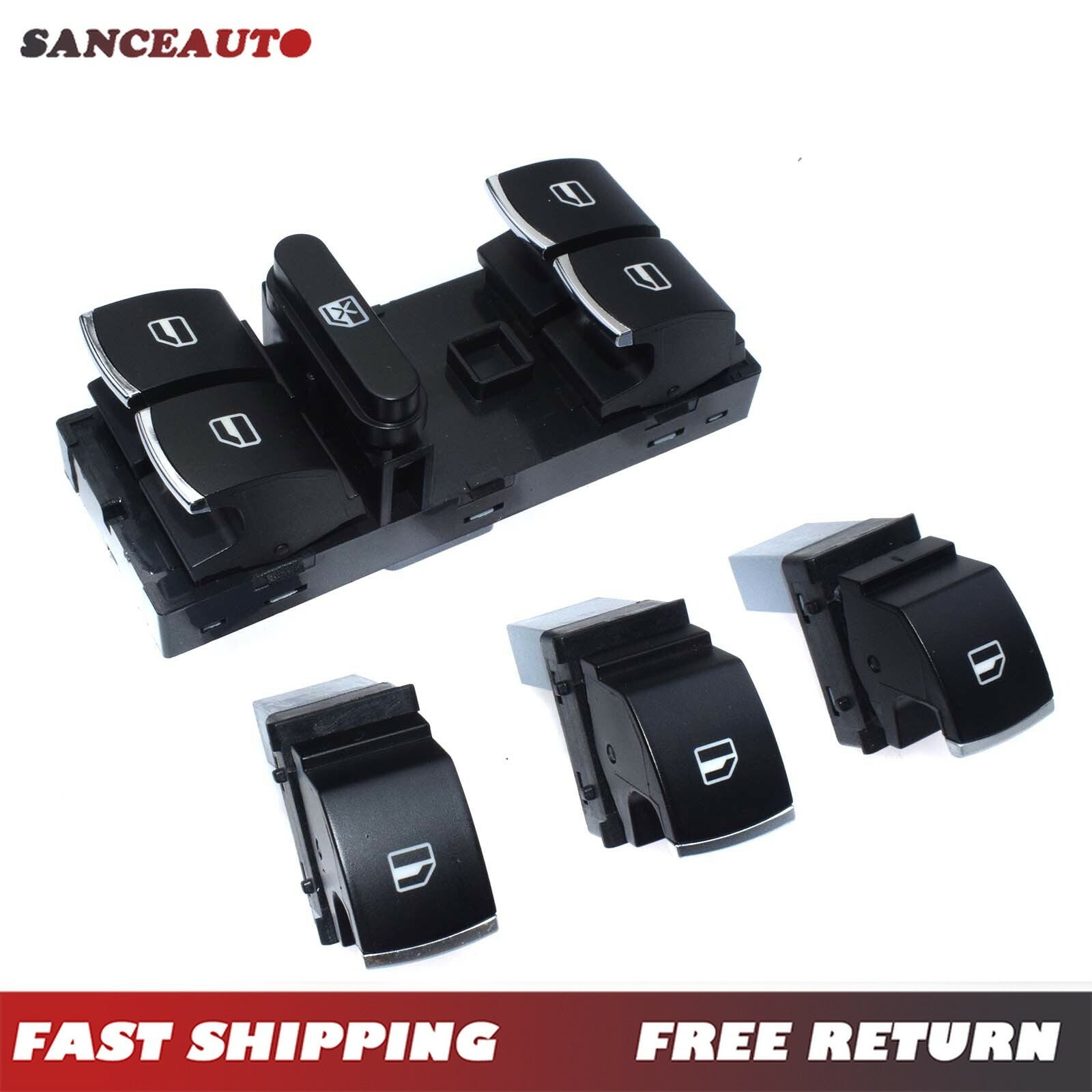 4-piece control power window switch set suitable for Golf , for Jetta , for Passat 5ND959857 5K4959857- n
