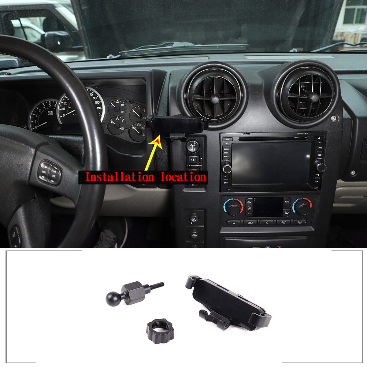for Cadillac for Escalade ESV EXT Metal + TPU Remote Start Key Fob Cover Shell- v