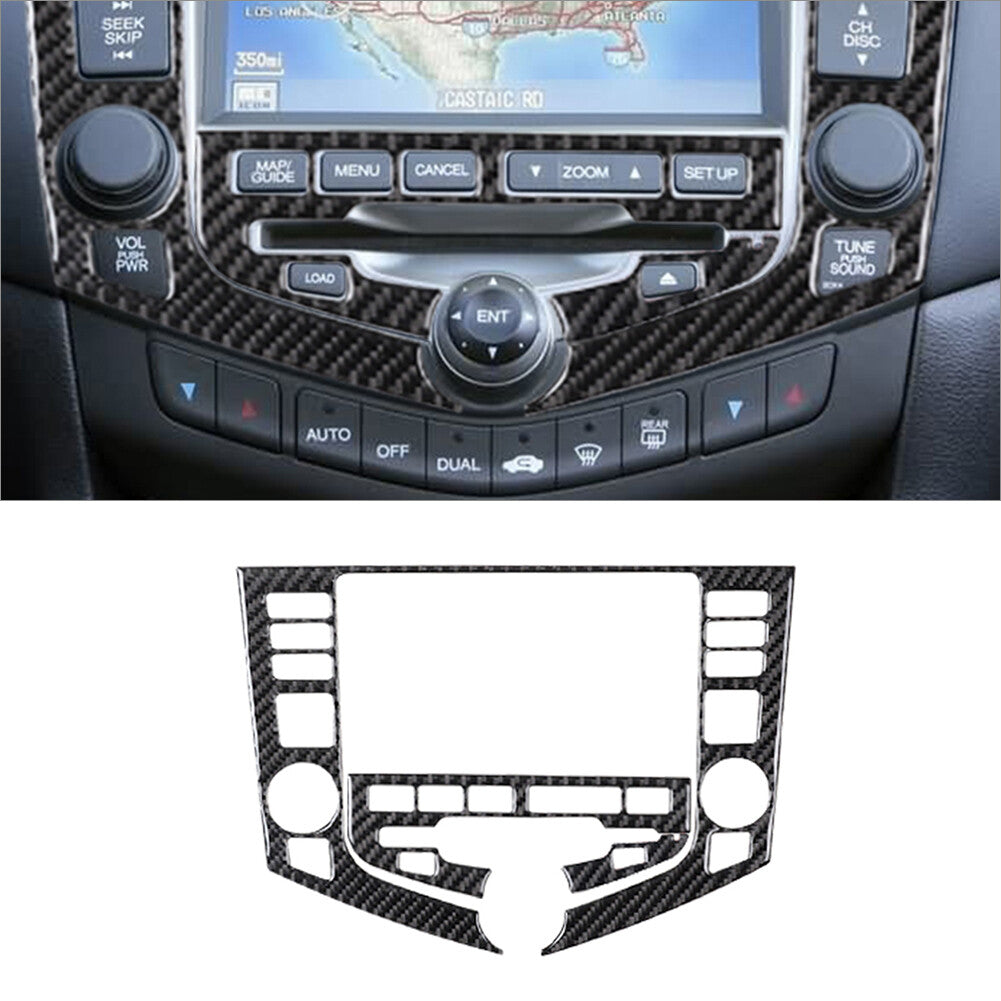 9Pcs Carbon Fiber Climate Control Panel Cover Trim for Cadillac CTS 2003-2007 v