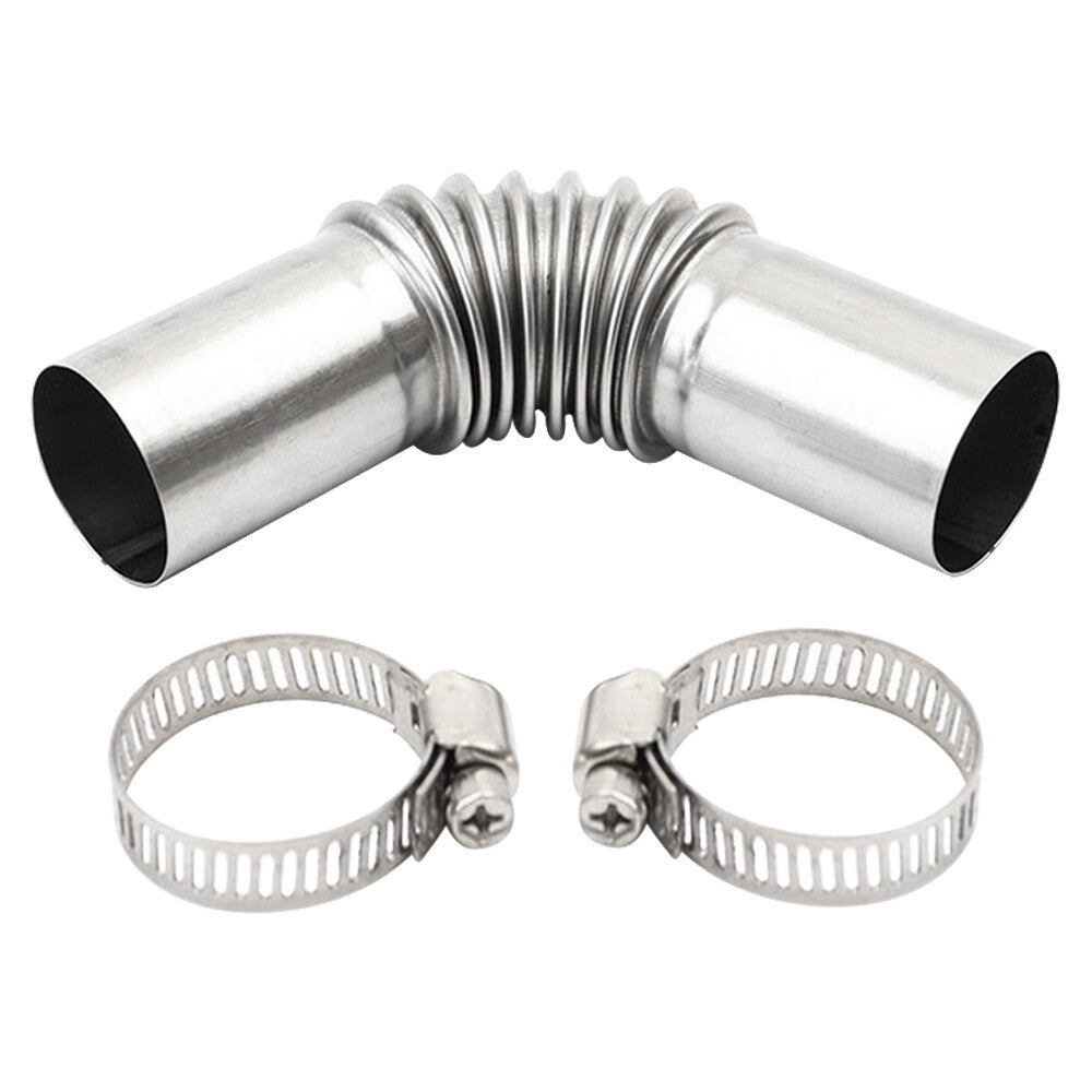 24mm Exhaust Pipe Tube Elbow Connector Diesel Heater With Clamps For Eberspacher Q